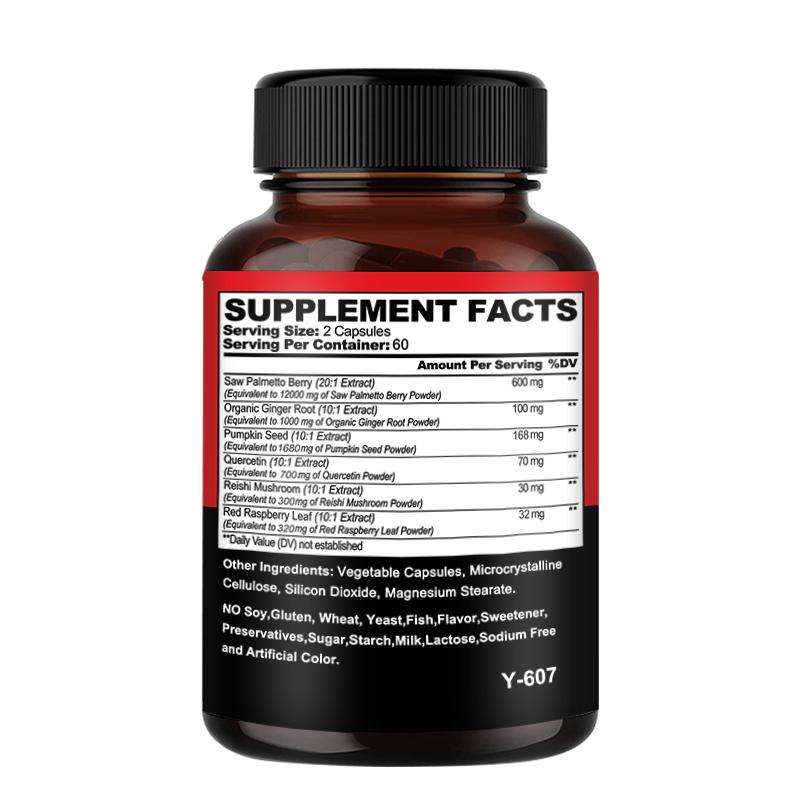 Semi di zucca, frutto di palma seghettato Complesso Erboristico 6 in 1 16000mg 120 Capsule