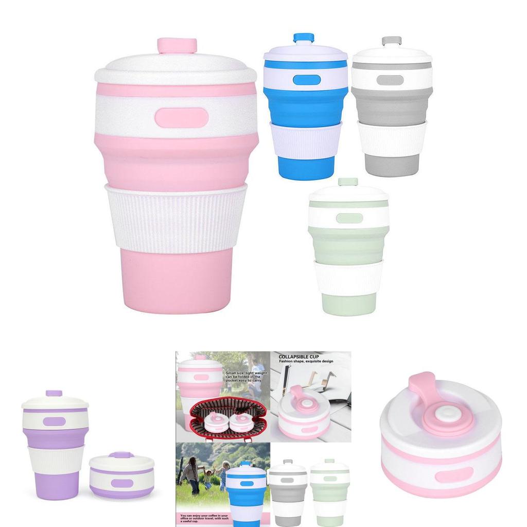Stabiler 350ml Tragbarer Mini Silikon Faltbarer Kaffeebecher Für Outdoor-Abenteuer