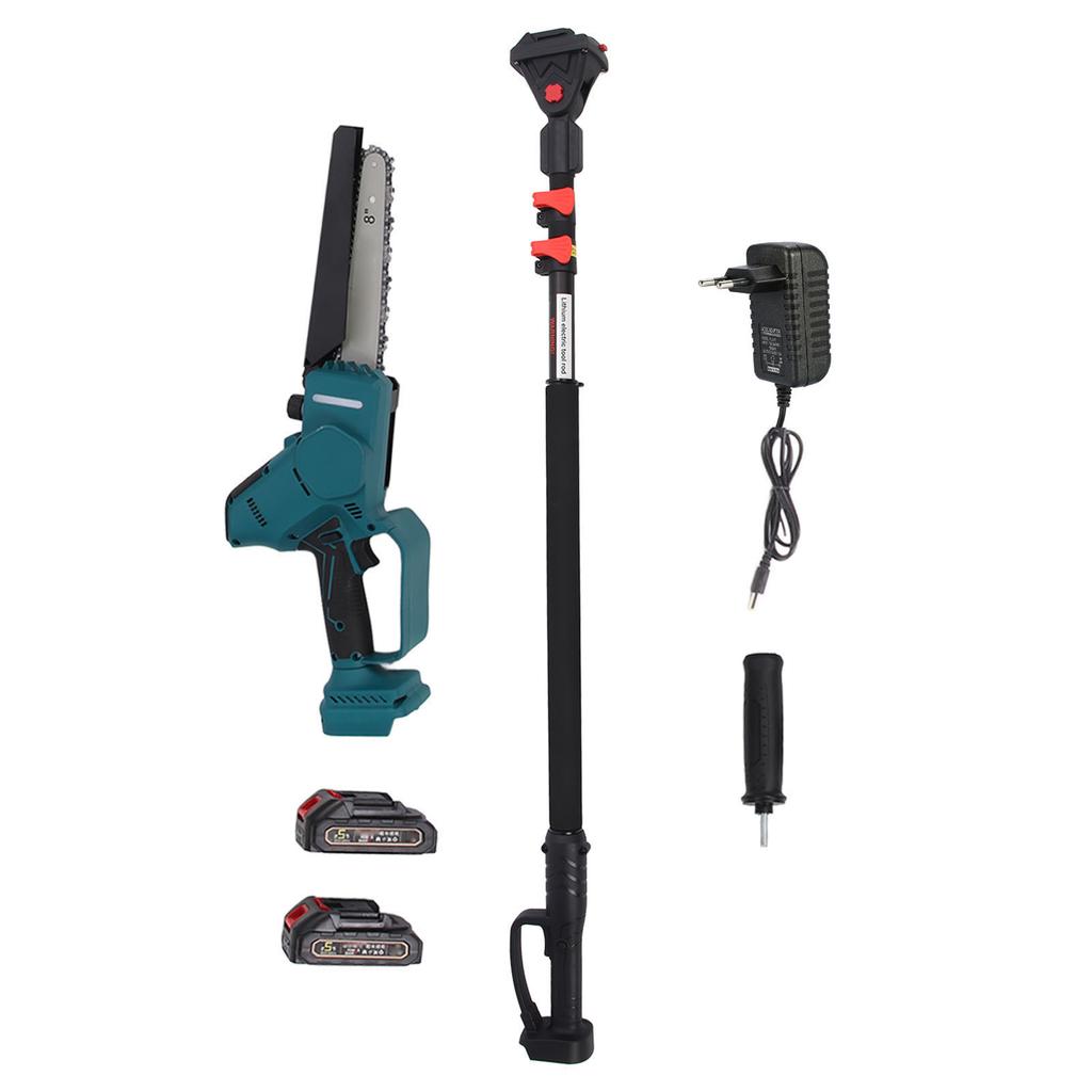 Cordless Pole Saw  Chainsaw 8in 2 In 1 Electric Chain Saw for Wood Cutting Pruning with 2.5m Ext