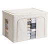 Tianshan Cotton Linen Clothes Storage Box with Steel Frame & Washable PP Board