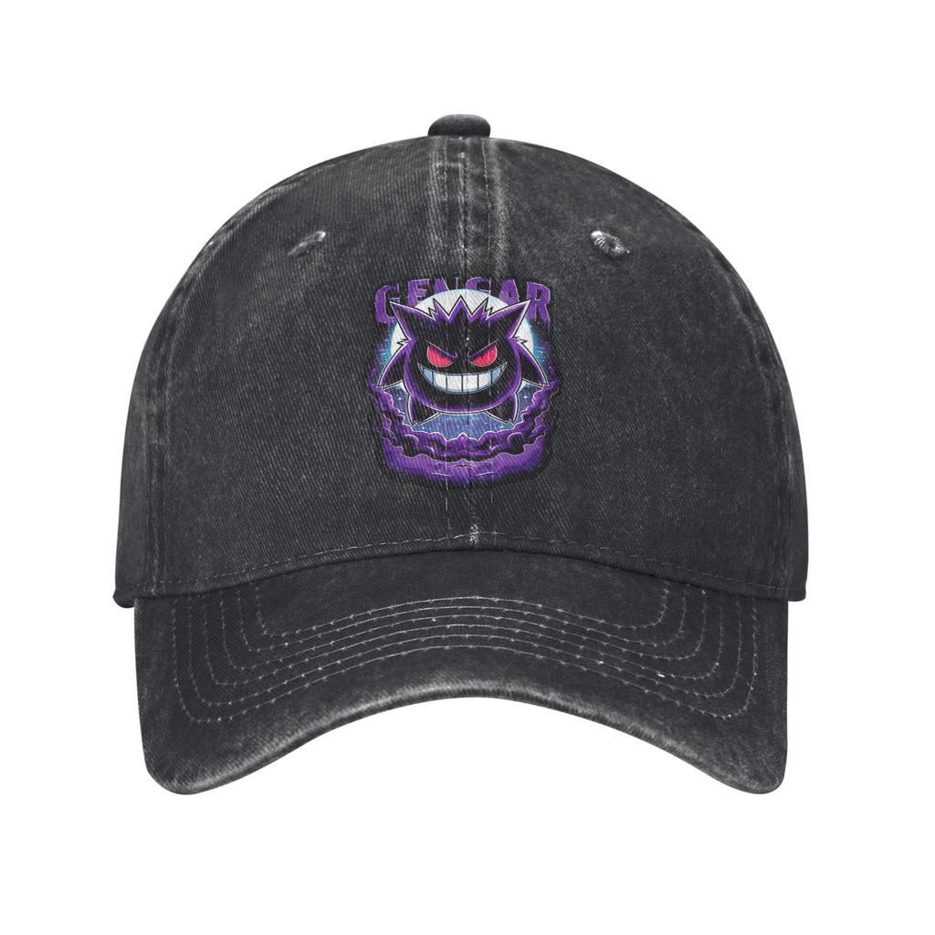 Funny Pokemon Gengar Evolution Print Cap For Unisex Cotton Cartoon Trucker Hat Headwear Baseball Cap Adjustable