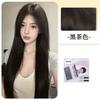 Forehead lace medium point eight-character bangs wig women's full head cover Muse black long straight simulation natural age reduction wig