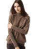 Women's High Neck Batwing Sleeve Knit Wool Sweater - Cozy Winter Style