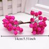 Artificial Frosted Berry Mini Double Head Christmas Holly Colorful Berries Diy Wreath Xmas Party Table Decora