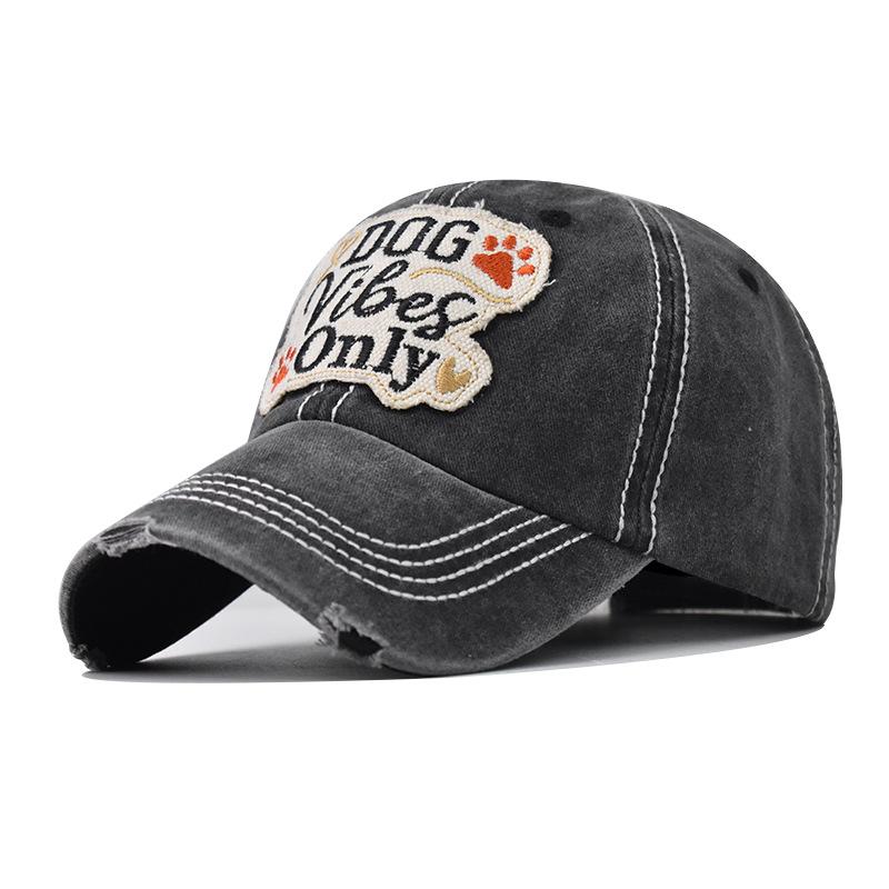 Washed Vibes Embroidered Baseball Hats for Men and Women Outdoor Sunscreen Hats Breathable, Comfortable, Cool, Adjustable