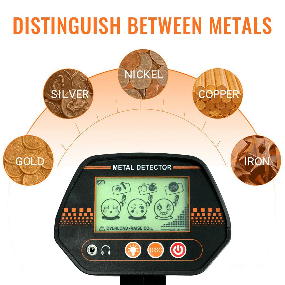 Metal Detector MD4070 for Coin Hunting Underground Depth Detection Gold Finder Waterproof Coil Adjustable Sensitivity LCD Screen