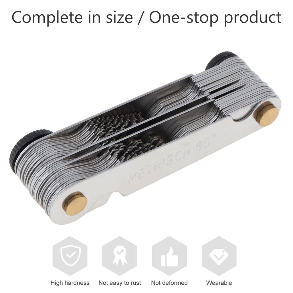 20pcs-58pcs Blades Screw Pitch Gauge Metric & Imperial & US Screw Meter SAE Whitworth 55/60 Degree Metrisch Thread Measurement Tools