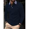 Spring and Autumn Men's Long Sleeve Business Casual Versatile Breathable Moisture Wicking Commuter Daily Top