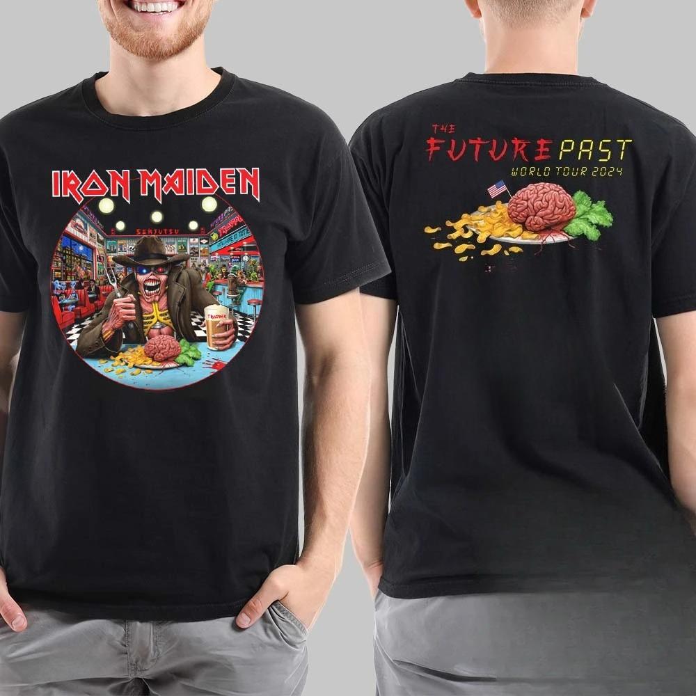 New Hot-selling Classic Retro Band High Street New Short-sleeved Printed Pure Cotton Men's and Women's Casual Versatile T-shirt