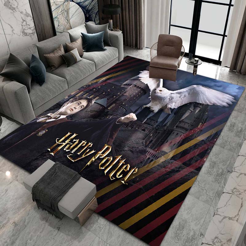 3D Printed Harry Potter Classic Fantasy Adventure Movie Theme Rug, Bedroom Living Room Play Mat