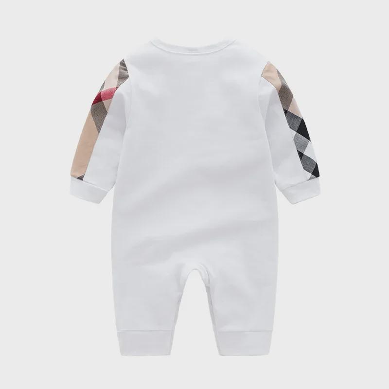 Newborn Baby Long-Sleeve Cotton Jumpsuit - Spring & Autumn Pajamas for Boys & Girls