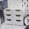 1pc Mini Desktop Storage Box with Drawer - White Space-Saving Plastic Organizer Tray Suitable for Home Office, Bathroom, Desk - Multi- Drawer Unit