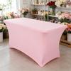 Black Spandex Rectangle Tablecloth for Wedding Banquet Hotel Birthday Party Meeting Room Decoration