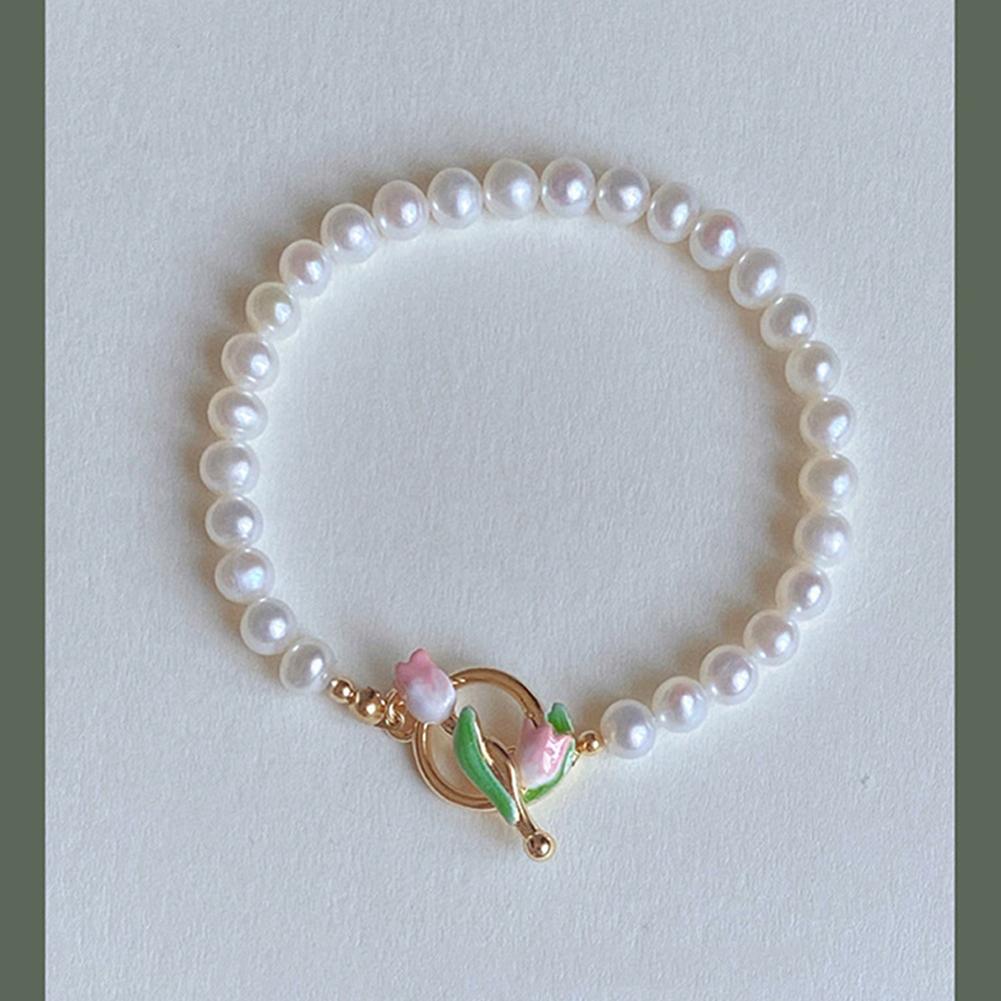 Tulip Bracelet Temperament Versatile Pearl Tulip Bracelet Simple Jewelry Accessories for Women