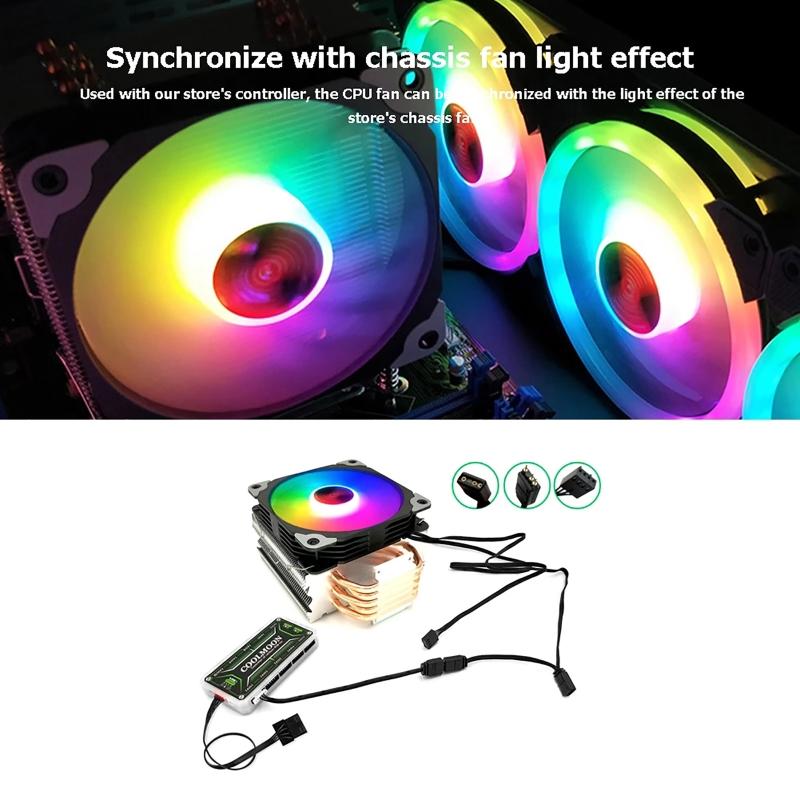 Lüftersteuerung 5V 3 Pin auf 6pin 4Pin Transfer Adapterkabel 5V ARGB 3P auf 4P 6P Controller Adapter