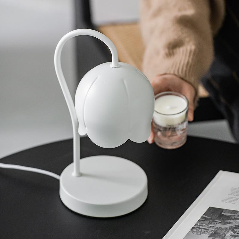 Metal base aromatherapy melted wax candle lamp light luxury small size candle warm lamp pink