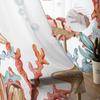 Marine Seabed Coral Starfish Shellfish Seahorses Bedroom Curtains Tulle Sheer Curtain Living Room Home Decor Voile Drapes