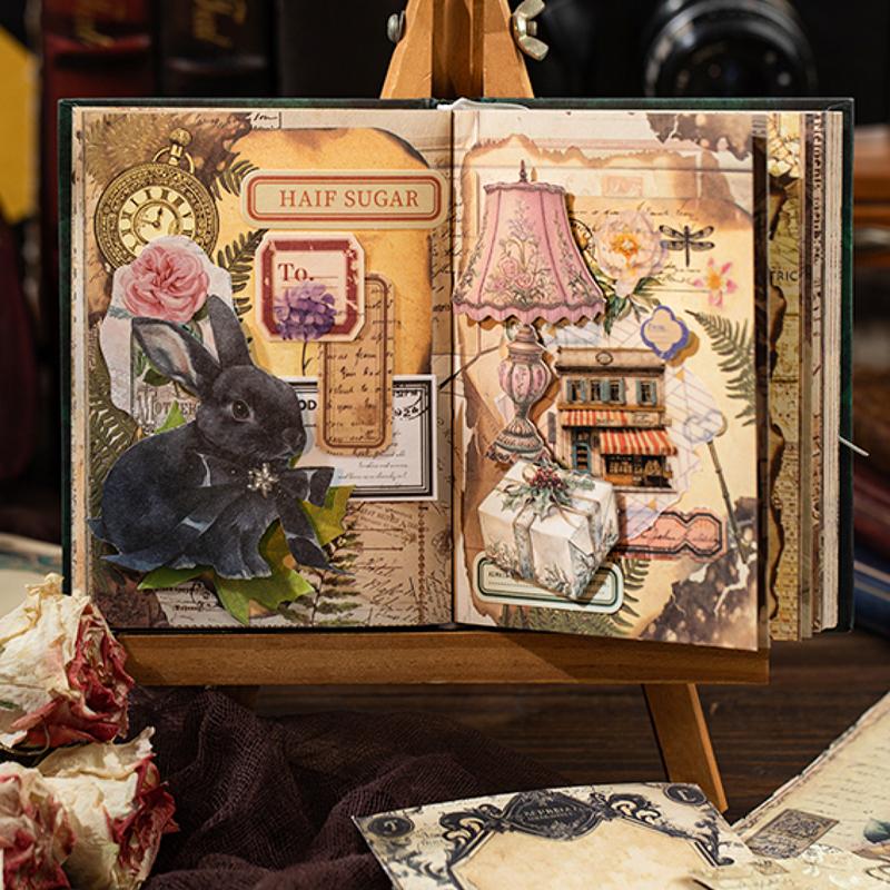192pz Blocco Scrivibile Vintage per Timbri Cancelleria Decorazione Diario Materiale Artistico Cancelleria per Journaling