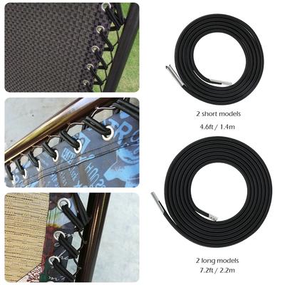 4Pcs Elastic Bungee Rope Cord for Folding Chair Zero Gravity Chair Recliner Laces Replacement Part Recliner Lounge Home Supplies