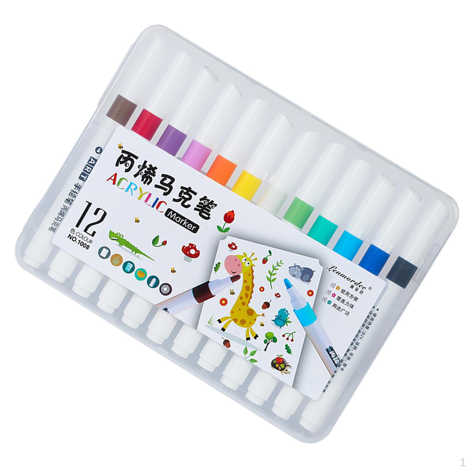 

professional acrylic markers 24/36/48 color set for artists & students 12 Colors