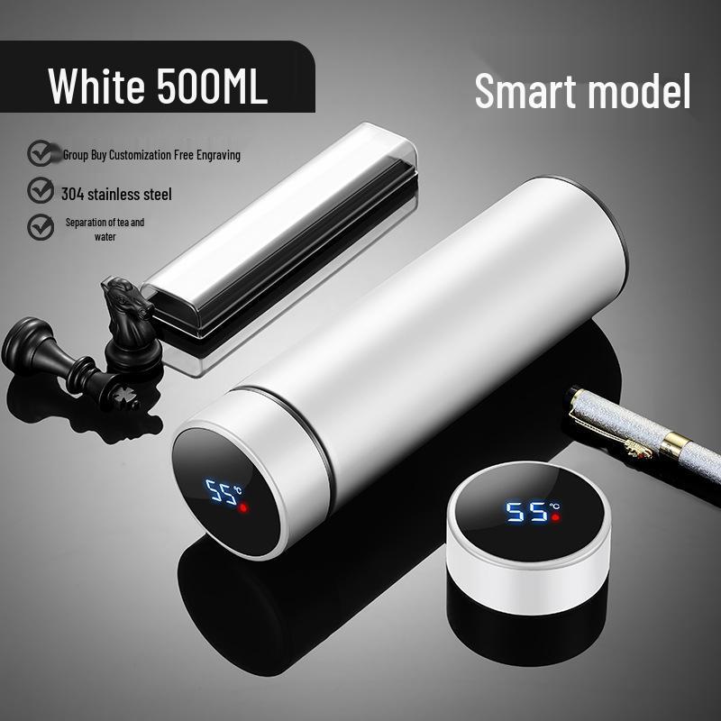 Intelligente Temperaturanzeige Isolierter 304 Edelstahlbecher - Personalisiertes Geschenk für Männer & Frauen