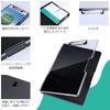 FRETONBA Clipboard Folder, A4 File Board, Large Capacity Binder Storage Case, Writing Pad, Two-Tier Horizontal Opening Document Case, Reusable Clear C