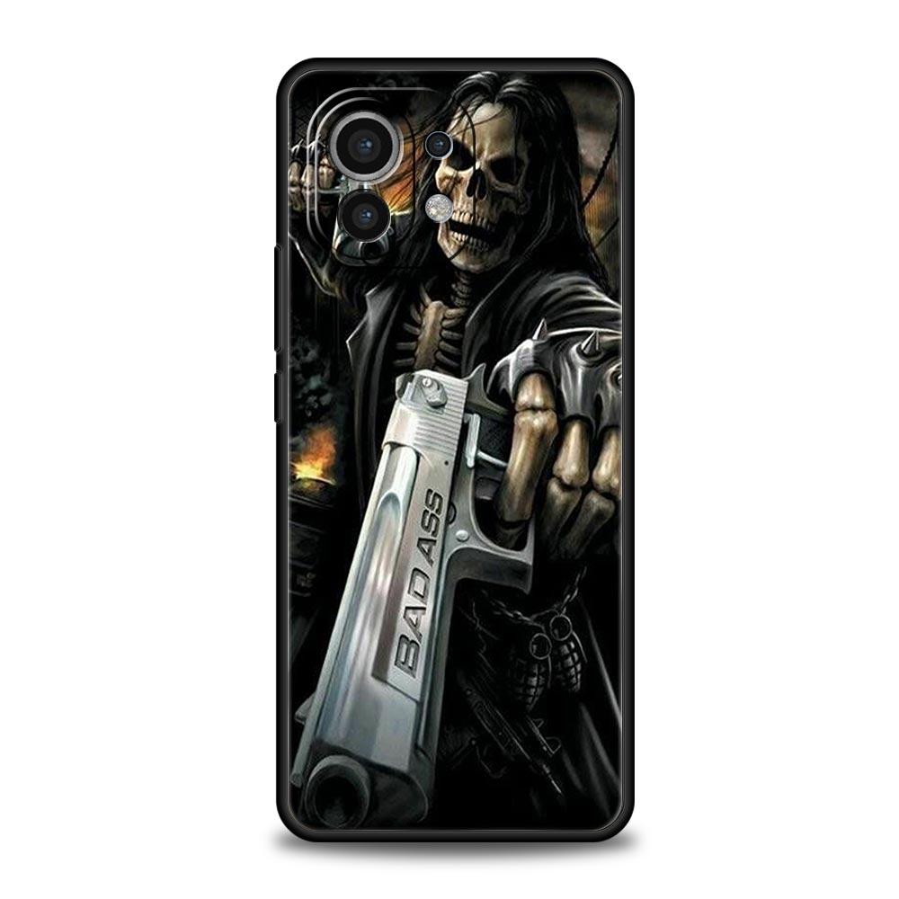 Skull Skeleton Grim Reaper Fashion Phone Case For Xiaomi 14 13T 12T Pro 12 13 11 Ultra Mi Note 10 Lite 10T Pro 11T 11i 9T Cover
