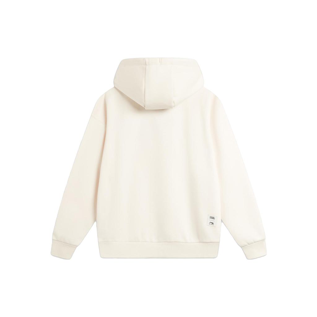 Li Ning X League Of Legends Poro Kolaborace Mikina s kapucí se stahovací šňůrkou Volná fleecová teplá mikina Unisex Mikina Off-White AWDTE93-1