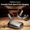 Replaceable Battery OWS Earphones, Open-Ear Clip On Wireless Earbuds, Long Battery Life Sweatproof Headphones for Running Gym