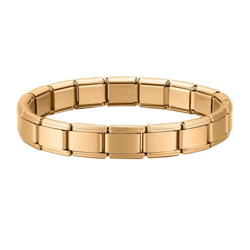 Braccialetti Charm Italiani Fai da Te Catena di Base Bracciale in Acciaio Inossidabile Moduli Assemblati Versatili Regalo Ideale 9mm Universale Dropshipping