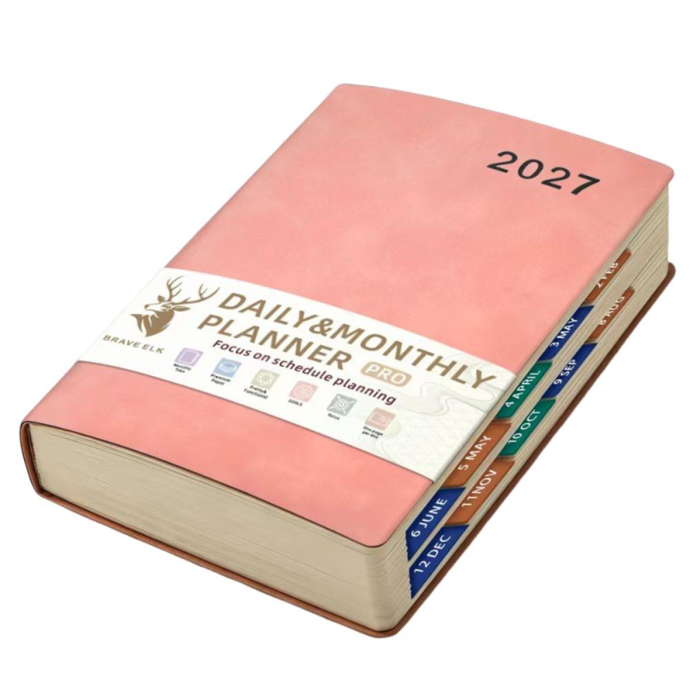 English 2027 Schedule Planner Notepad 12 Months To-do List Notebook  School Office Supplies