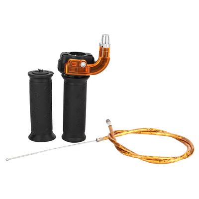 0,9 Zoll einschränkbarer Twist-Gasgriff, 3-stufiger Griffkabelsatz, passend für 47 cc, 49 cc, Mini-Moto-Bike, Dirt
