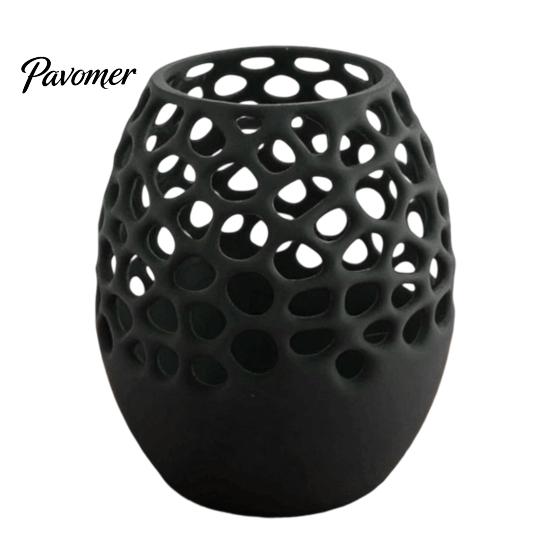 Makeup Brush Holder Modern Honeycomb Pen Holder, 3D Printed Hollow Design Multifunctional Container, Stylish Desk Organizer for Pencils Brushes And