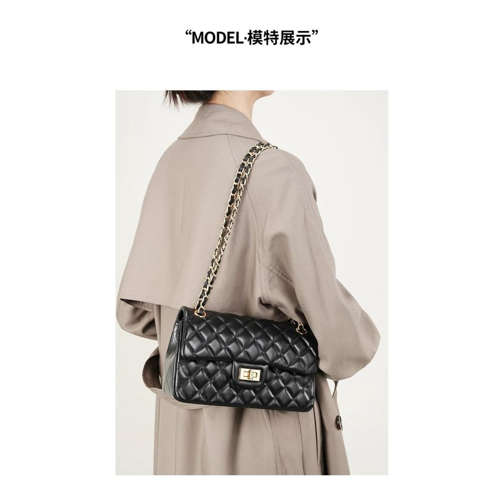 2025 Neue Leder Damen Tasche High-End Trend Vielseitig Xiaoxiangfeng Rauten Ketten Tasche Crossbody Schulter Damen Tasche Fabrik