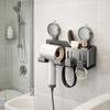 No-Drill Hair Dryer Storage Rack Wall Mounted Blow Dryer Hanger  for Household