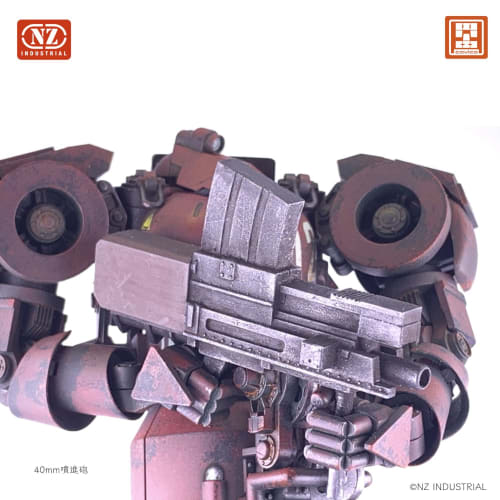 Cavico Kamp Riesen Mars Humanoid Heavy Machine Series Type III Humanoid Heavy Machine, Late Production Type/Oxide Red, 1/35 Scale, Approximately 14cm