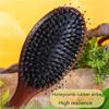 Comfortable High Elastic Massage Cushion Comb Beech Wood Bristle Smooth Hair Comb