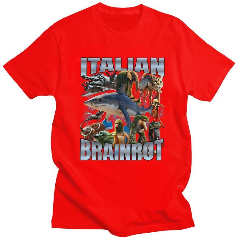 

Italian Brainrot Meme Collage T Shirts Unisex ShortSleeve Tshirt Streetwear Casual Graphic Tee Tops Loose Oversized Clothes S