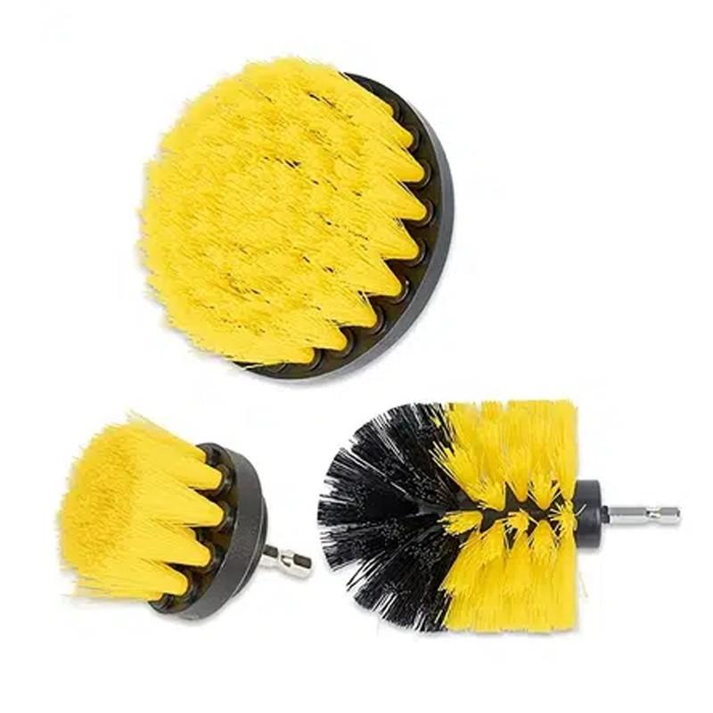 3Pcs/Set 2inch+3.5inch+4inch Power Drill Scrub Clean Brush Kit Electric Drill Replacement Brush Heads