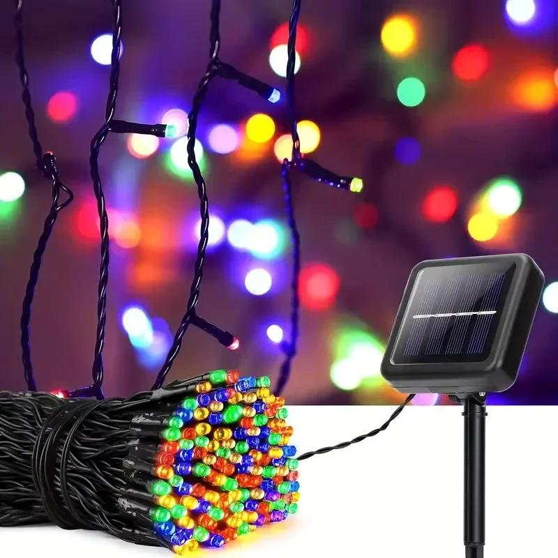 50/100 LEDs Solar Powered Fairy Lights, 8 Modes Waterproof LED String Lights for Garden Wedding Christmas Outdoor Decor