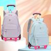 Kinder Rollrucksäcke Schultaschen für Mädchen Trolley-Rucksack mit Rädern Wasserdichter Schulranzen Schüler-Rucksack auf Rädern