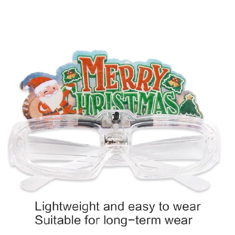 New Year Glasses Christmas Glowing Glasses Photo Props for Kids Teens Adult