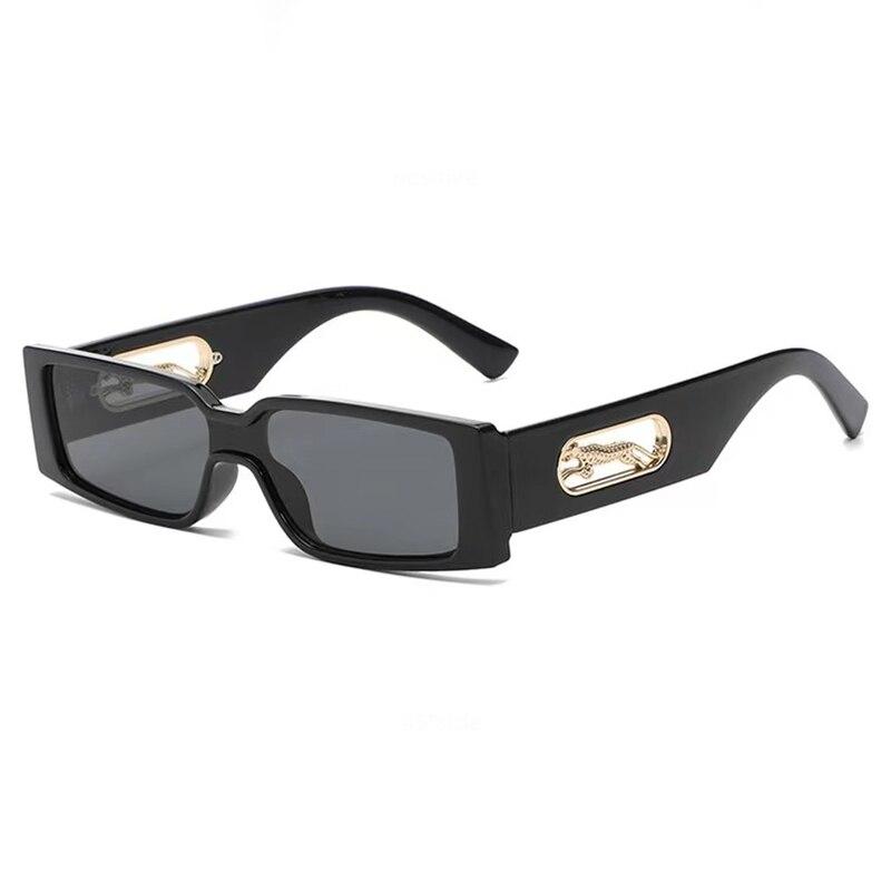 

Fashion Small Rectangle Women Sunglasses Brand Designer Vintage Square Punk Sun Glasses Men Shades UV400 Clear Eyewear чёрный