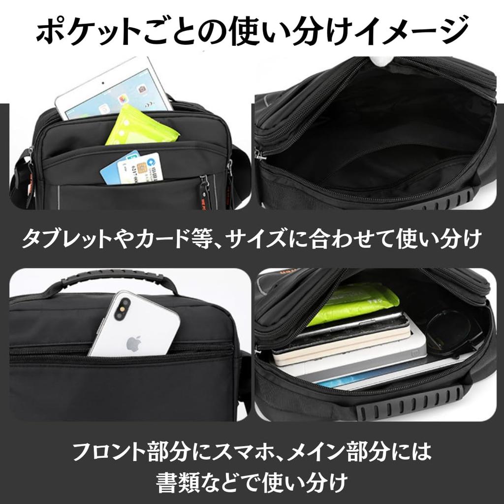 Calomonte Waterproof Horizontal Body Shoulder Waist or Carry on the Shoulder 3-Way Bag, Compact, Lightweight, Multifunctional, Crossbody, Handle, Bag,