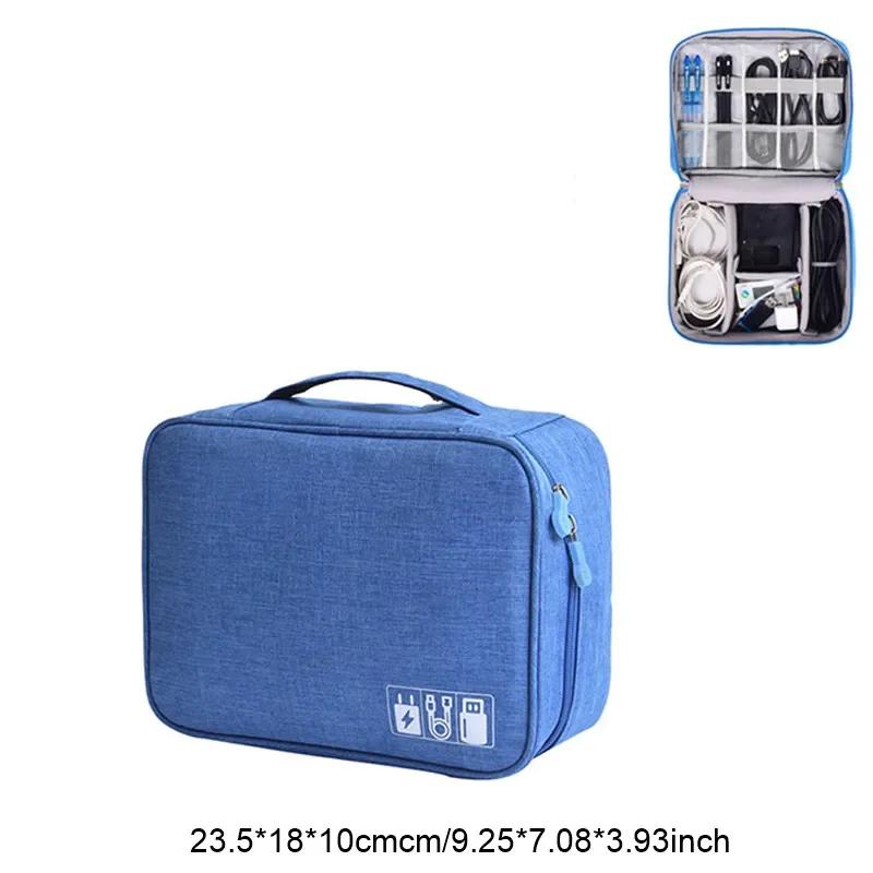 Travel Cable Bag Cosmetic Makeup Organizers Wire Charger Electronic Gadgets Case Toiletry Kit Bathroom Storage Accessories Item