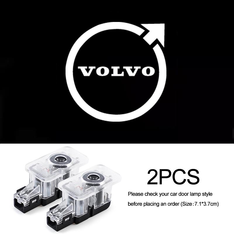 2Pcs Car Door Projector Lamps Welcome Lights Accessories For Volvo V90 EX90 V60 V40 XC90 S60 XC60 V70 S90 EM90 XC40 C40 S40 AWD