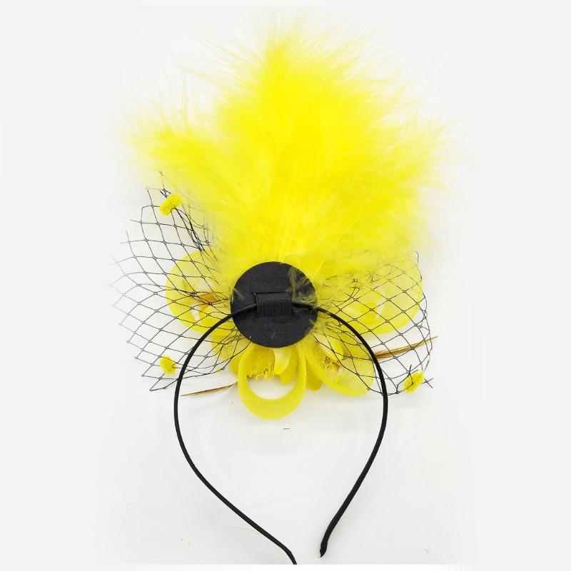 1920s Flower Hair Clip for Women Flapper Headpiece Headwear for Party Party Elegant Feather Large Flower