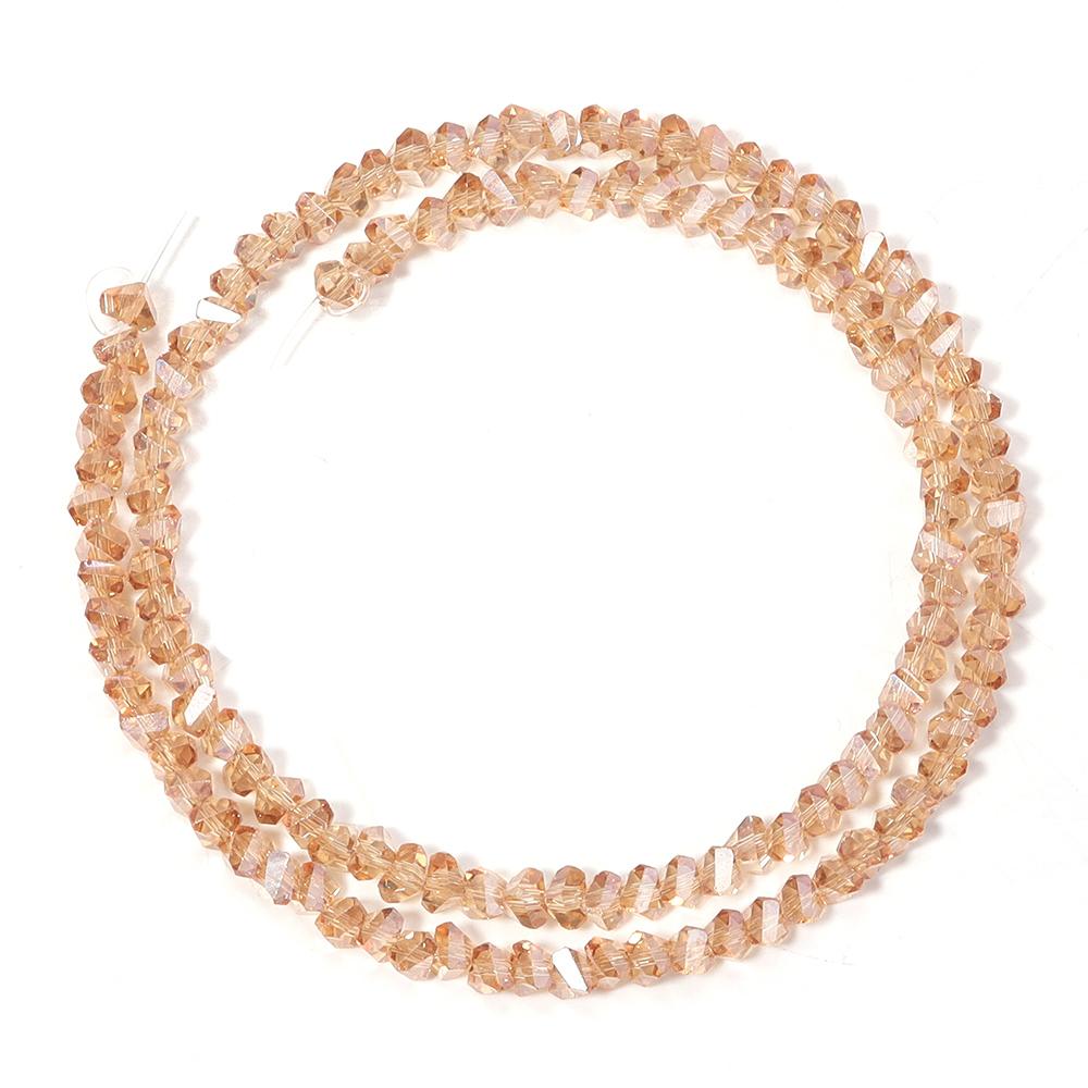 120pcs/lot 4mm Triangular Crystal Glass Beads Loose Beads Spacer Beads For Jewelry Making DIY Bracelet Necklace Accessories