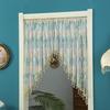Embroidery Sheer Valance Door Decor Lace Short Curtain with Tassel Beads Embroidery Sheer Valance for Living Room New