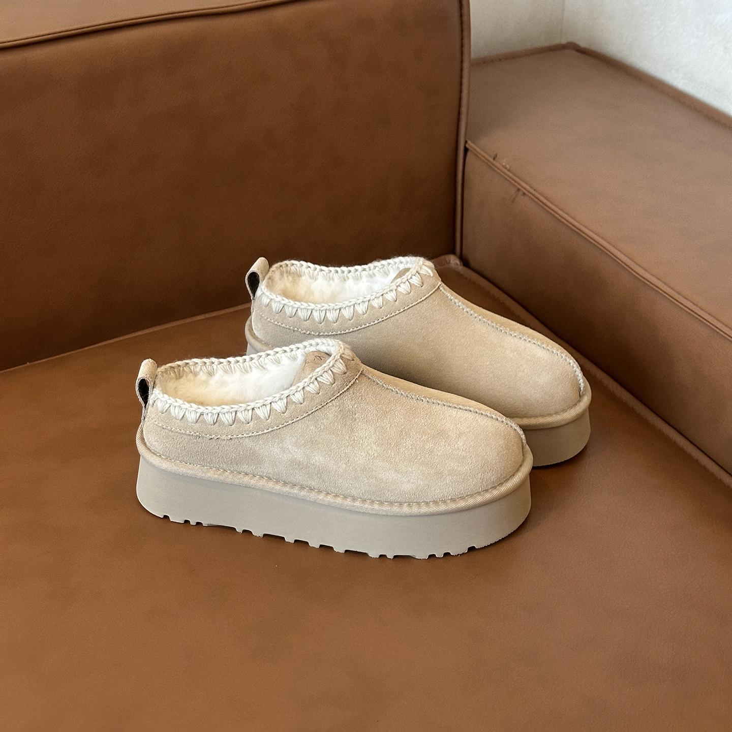 

Женские зимние сапоги 2025 новая зима sangpo повседневные на толстой подошве кожаные шерстяные плетеные бархатные хлопковые туфли женская верхняя одежда 40 бежевый